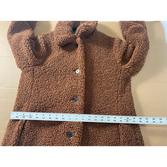 J. CREW COAT TEDDY SHERPA BROWN MEDIUM - Picture 14 of 15